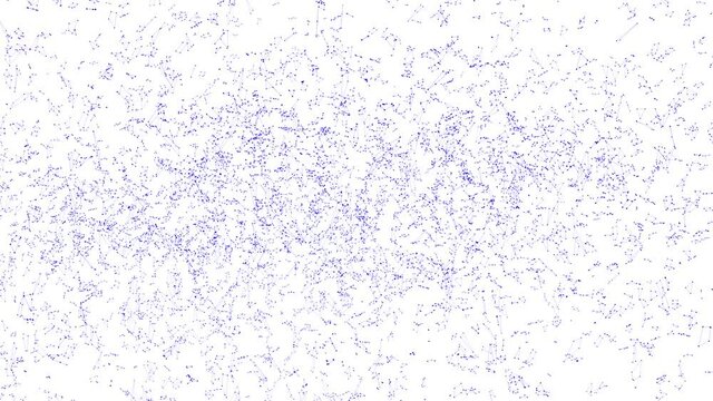 Abstract simple blue waving 3D grid or mesh as crystal cell. Blue geometric vibrating environment or pulsating math background.