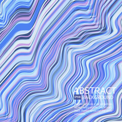 Vector warped lines background. Flexible stripes twisted as silk forming volumetric folds. Colorful variable width stripes with shadows and highlights. Vector illustration