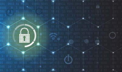 Cybersecurity and information or network protection. Future technology web services for business and internet project