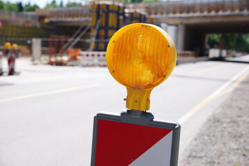 Brückenbau, Baustelle an der Autobahn