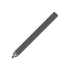 The pen icon. Pencil and ballpoint, write symbol. Flat Vector illustration