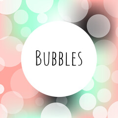 Bubbles bokeh elegance logo template. Vector.