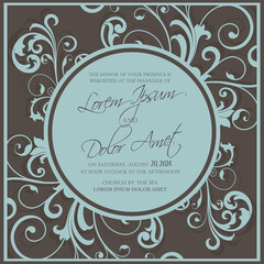 Wedding invitation and save the date cards