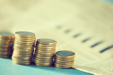 stacks of golden coins (euros)