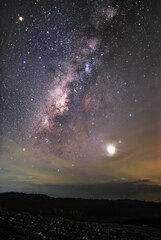 Fototapeta premium Vertical milky way , Galaxy, night sky