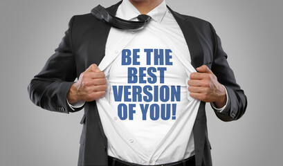 Be the best version of you! Man open shirt