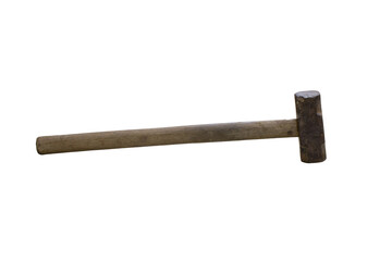 old hammer isolated on white background