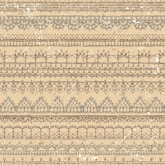 Vector vintage crochet seamless pattern.