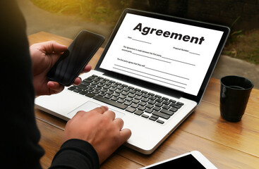 Fototapeta na wymiar Employment Application Agreement Form ,application for employment