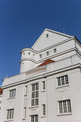 White building of the city Theater in Minden