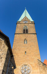 Fototapeta na wymiar Tower of the St. Simeonis church of Minden
