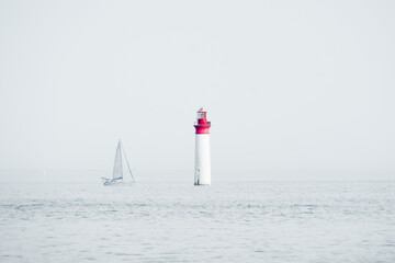 ile de ré bateau phare voilier vacances naviguer paysage océan marin
