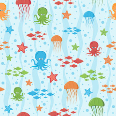 Seamless sea pattern