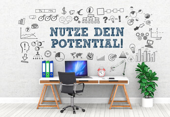 Nutze Dein Potential! / Office / Wall / Symbol