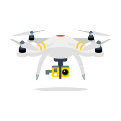 Drone robot technology icon. Vector illustration