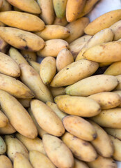 View basket full of fruit - maracuya - banana