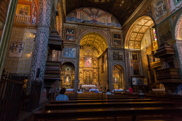 Fototapeta na wymiar Sao Pedro church interior in Funchal on Madeira . Portugal