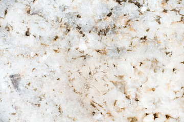 Closeup of a white marble textured rock surface as background