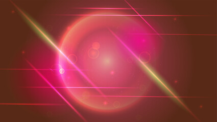 Abstract bright motion background with blurred light rays and lens flare. Dynamic digital, technology backdrop for breaking news or cover. Vector illustration.