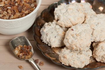 Home Baked Meringue Cookies With Cranberries, Raisins, Sunflower Seeds.