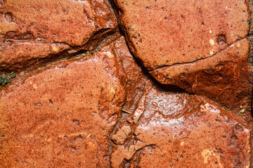 aged orange clay brick grunge texture with cracks