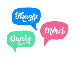 Thank you phrase, hand written lettering