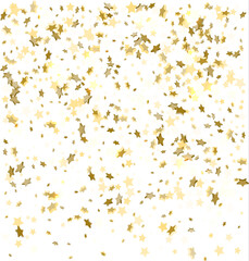 Gold and silver confetti. Festive Decorative Element for greeting cards.