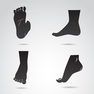Human leg, foot vector icon.