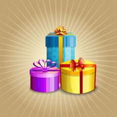 Illustration of a gift boxes