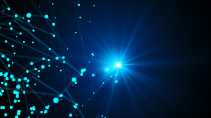 3D Blue Abstract Mesh Background with Circles, Lines and Shapes Design Layout for Your Business illustration