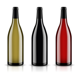 Mockup wine bottle. vector design.