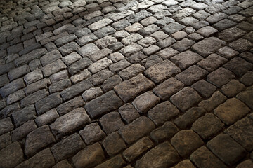 Old pavement on a square