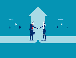 Fototapeta premium Business deal. Concept business success vector illustration.