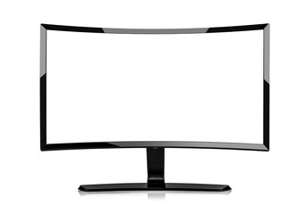 3D TV or monitor isolated.