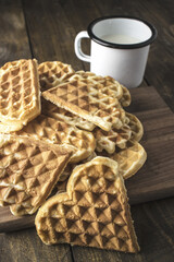 Heart Shaped Waffles