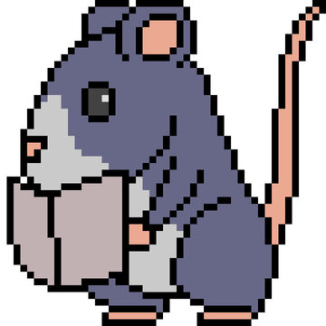 vector pixel art rat