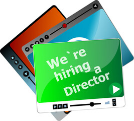 We Are Hiring a director. Video media player set for web, minimalistic design