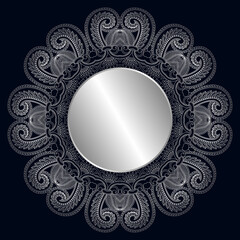 Vector vintage round rosette.