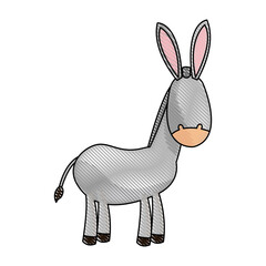 Fototapeta na wymiar cute mule manger character design vector illustration