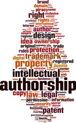 Obraz premium Autorship word cloud