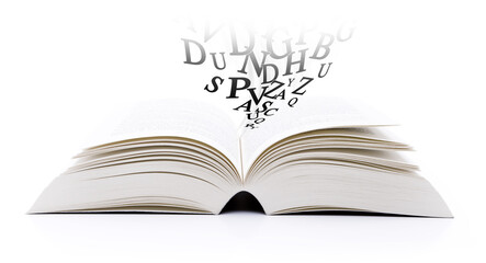 Buch mit Buchstaben