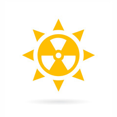 Sun radiation vector icon