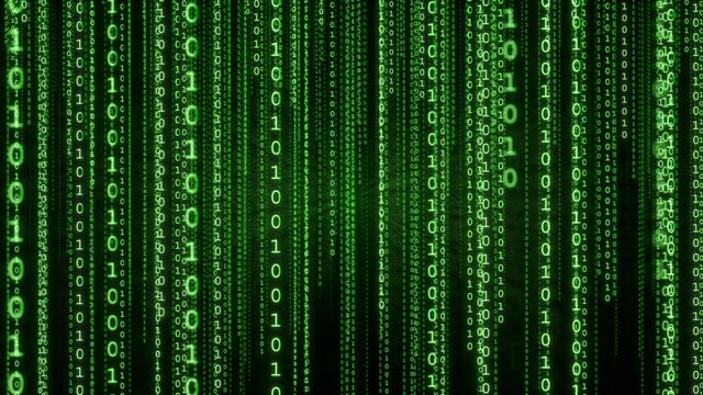 Green Binary Matrix Background
