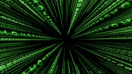 Green Binary Matrix Background
