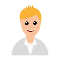 young man avatar character vector illustration design