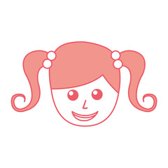 little girl avatar character vector illustration design