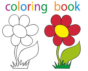  book coloring flowers just