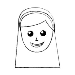 young woman avatar character vector illustration design