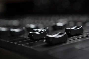 Fotobehang Close-up of sound mixer © WavebreakMediaMicro