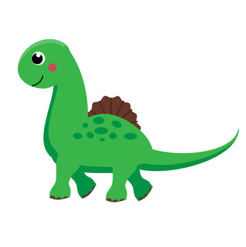 Cute dinosaur. Cartoon dino character. Vector illustration for kids